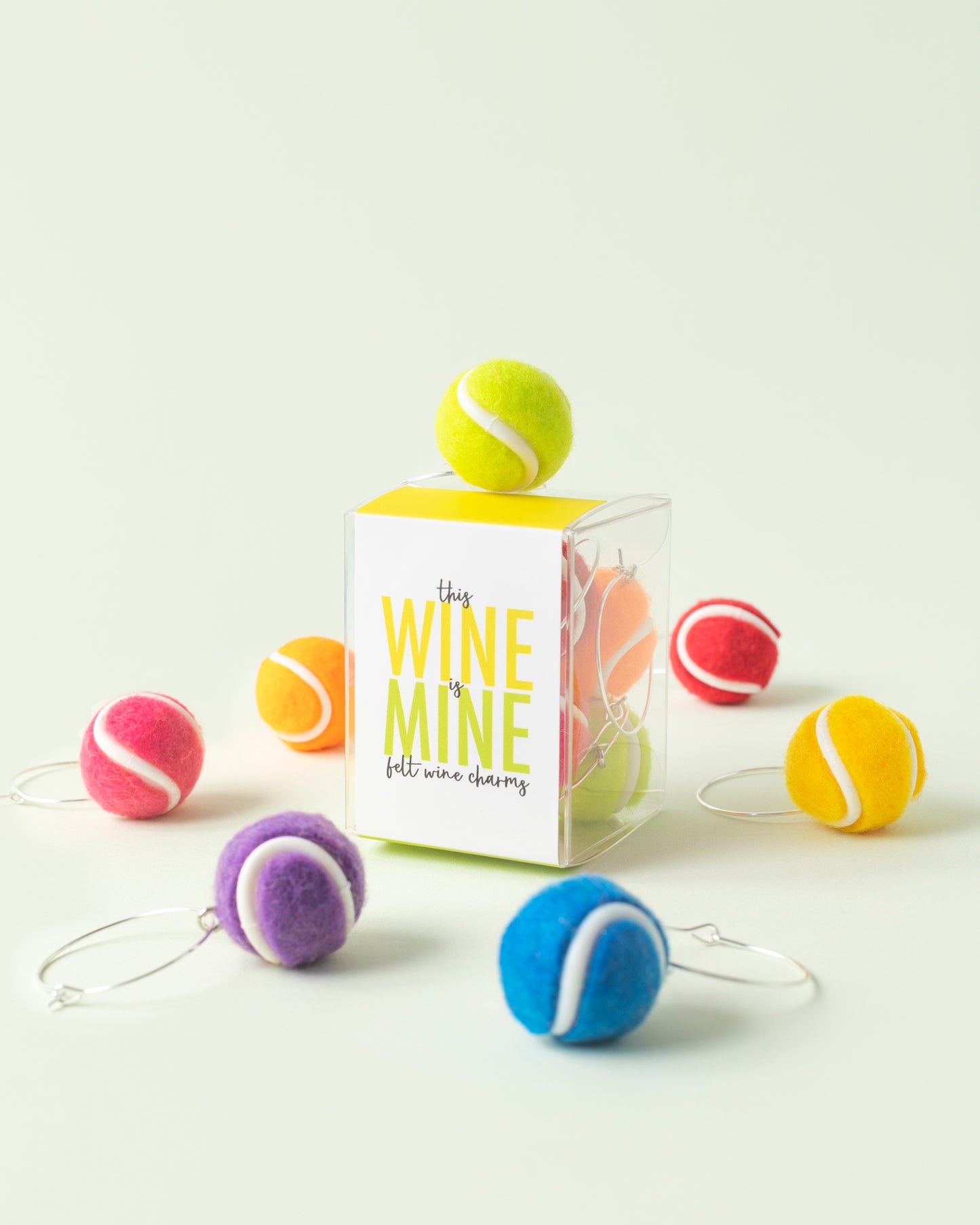 Tennis Wine Charms