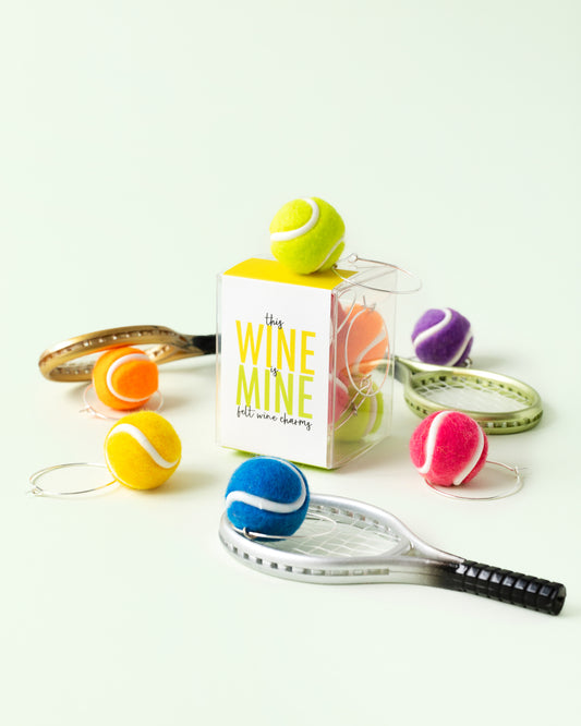 Tennis Wine Charms
