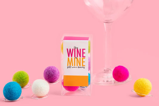 Let’s Celebrate Felt Ball Wine Charms