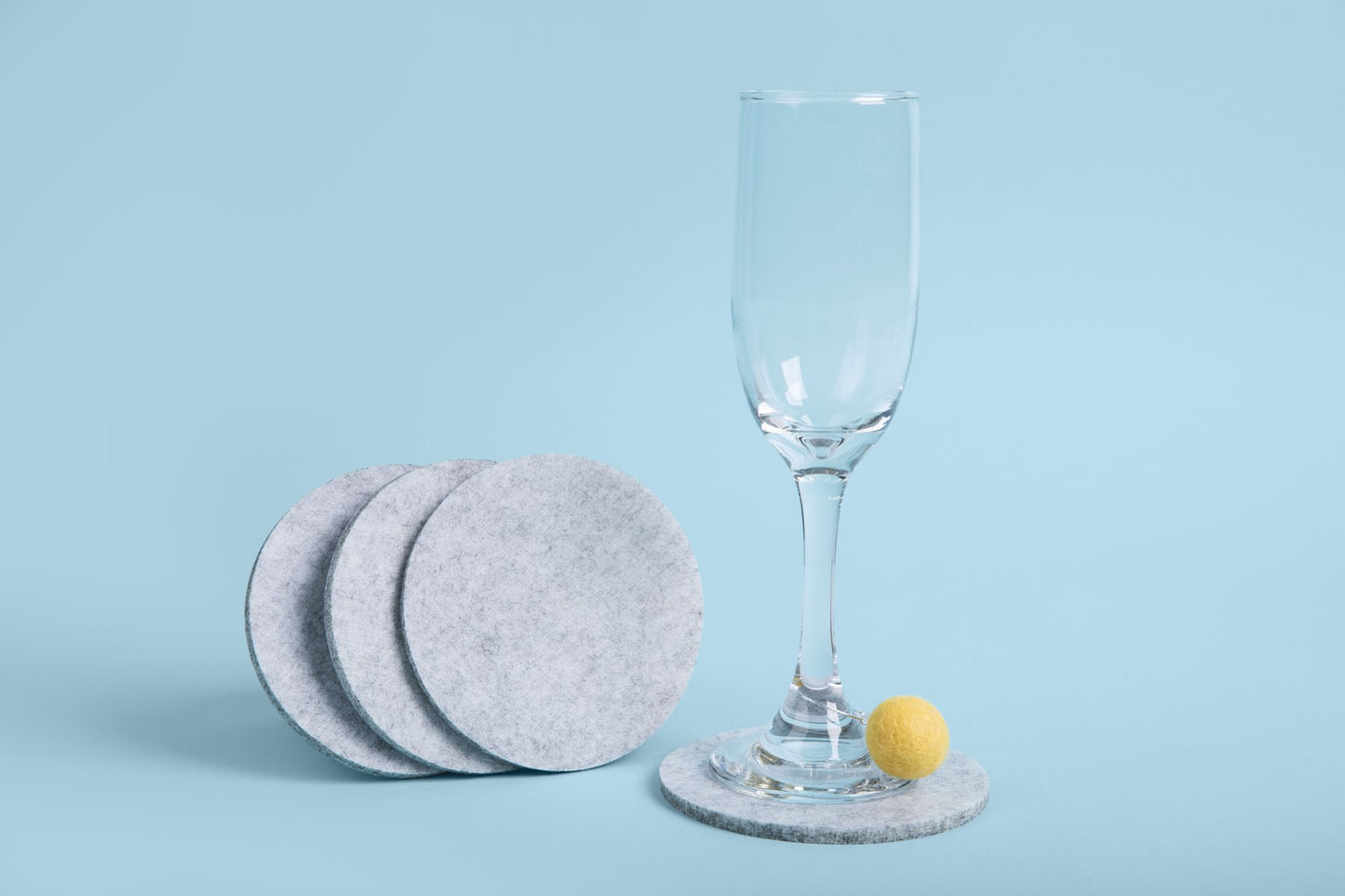 Gray Felt Coasters